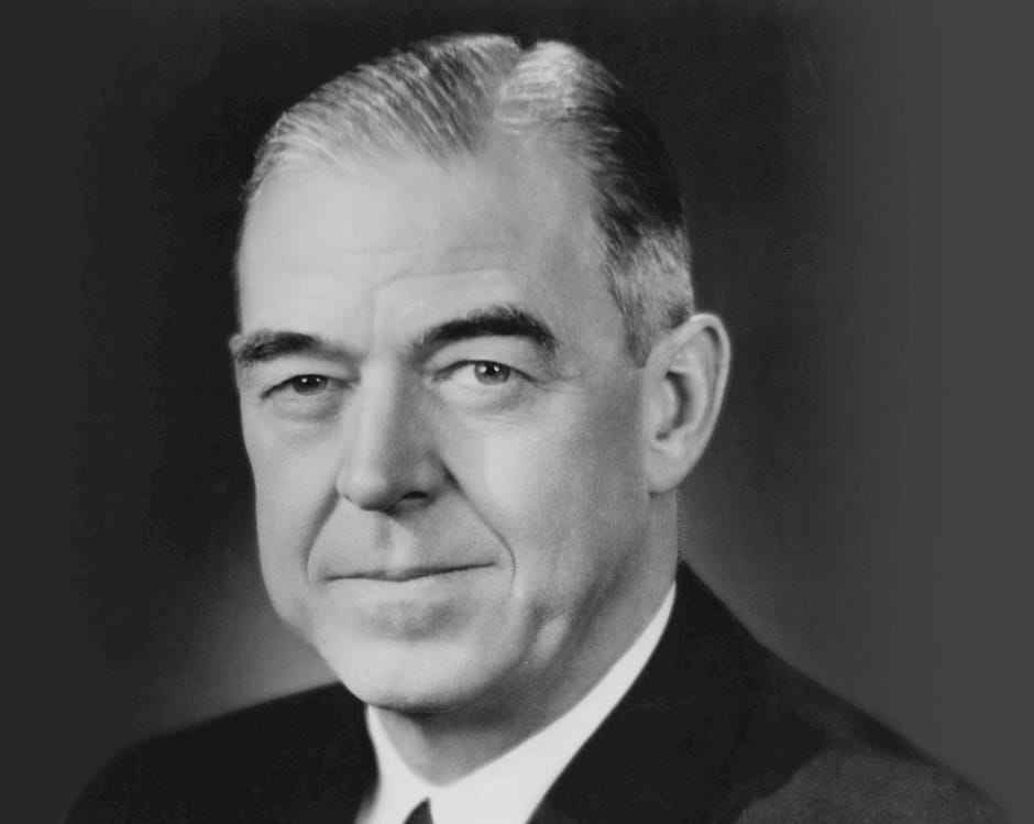 Theodore O Yntema headshot in black and white